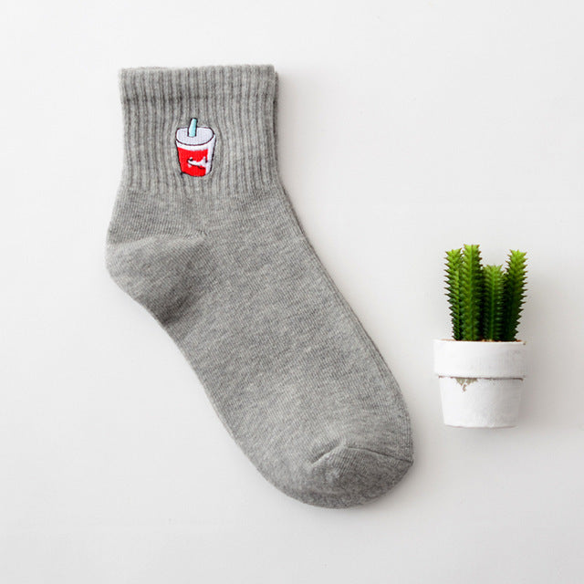 Embroidered Fun Socks