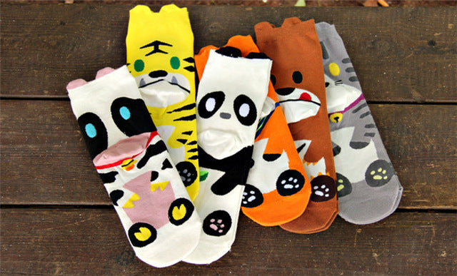 6 Pairs Different Animal Socks
