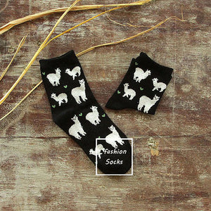 Alpaca Animal Socks
